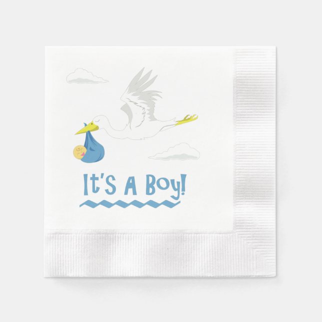 It's a Boy! Paper Napkins (Front)