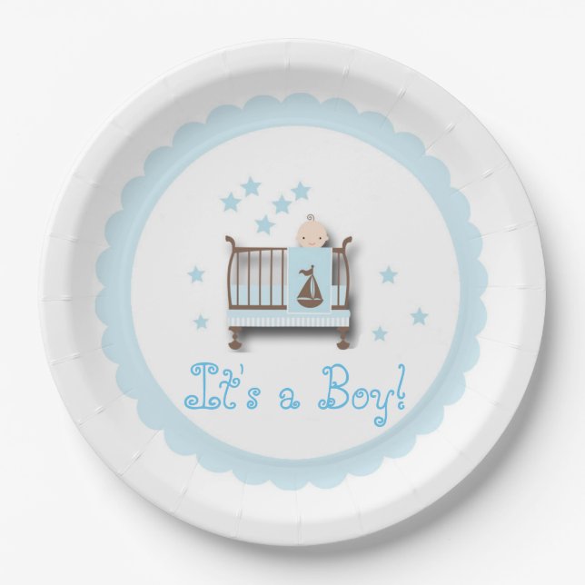 It's a Boy Paper Plates (Front)