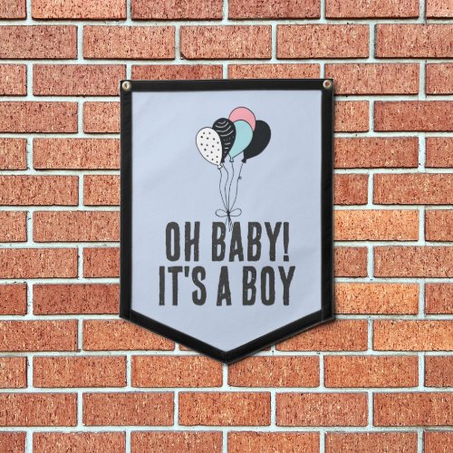 Its A Boy Party Announcement Banner Pennant