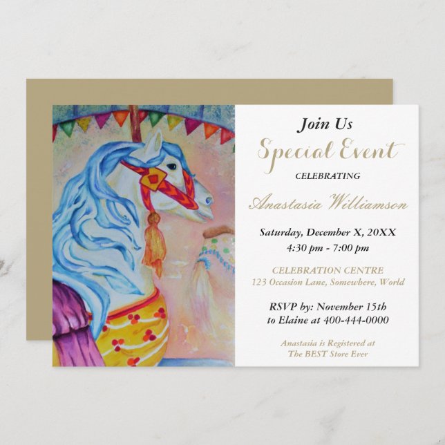 IT'S A BOY PARTY  INVITE (Front/Back)