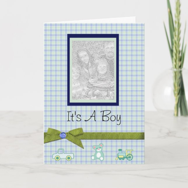 It's A Boy Personalized Baby Announcement (Front)
