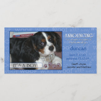 It's a Boy - Pet Photo Card