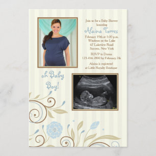 It's A Boy Photo Baby Shower Invitation