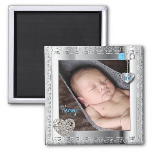 Its a Boy Picture Frame Magnet