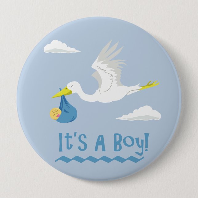It's a Boy! Pinback Button (Front)