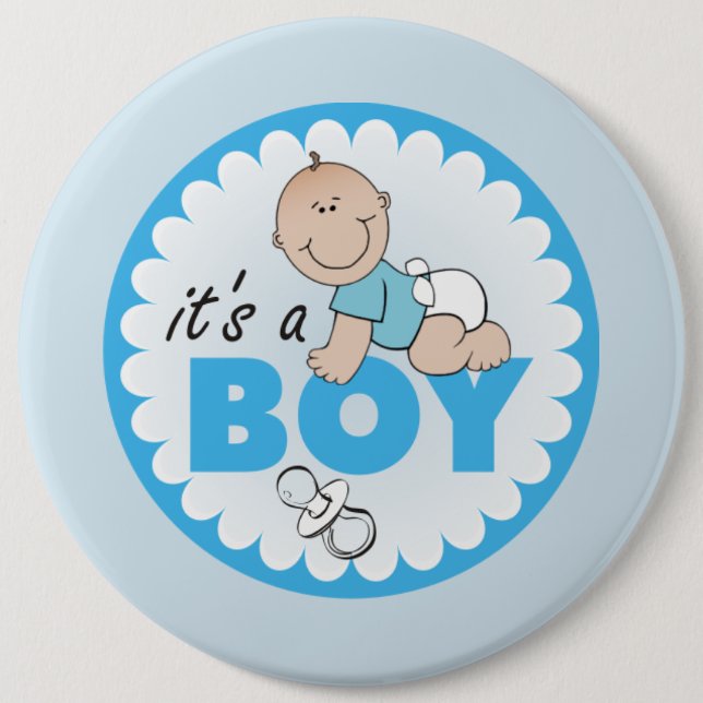 It's a Boy Pinback Button (Front)