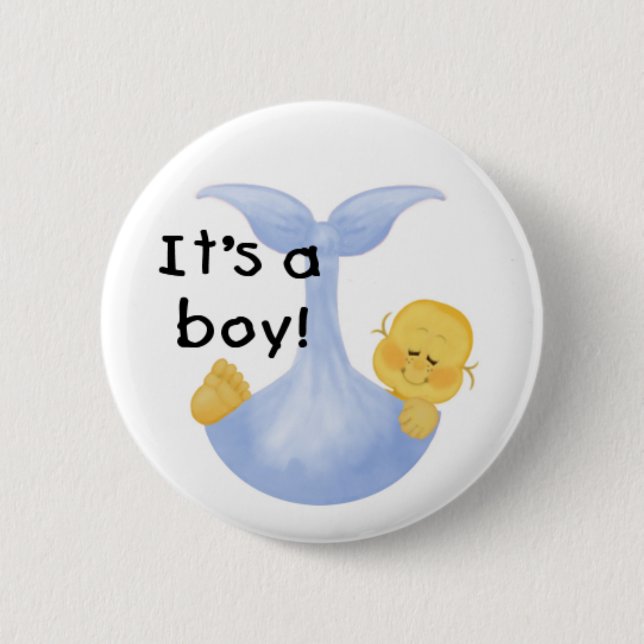 It's a Boy Pinback Button (Front)