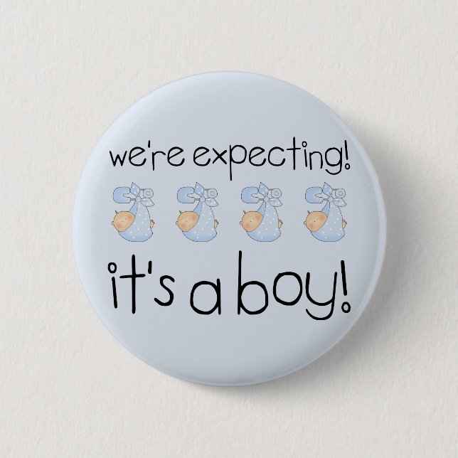 It's A Boy Pinback Button (Front)