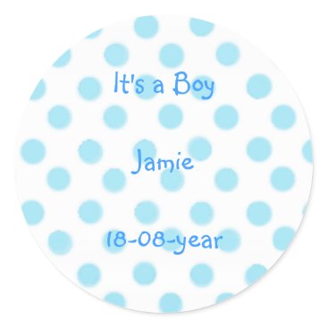 It's a boy! -polka dots sticker