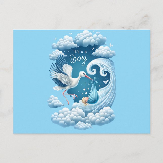 IT'S A BOY POSTCARD (Front)