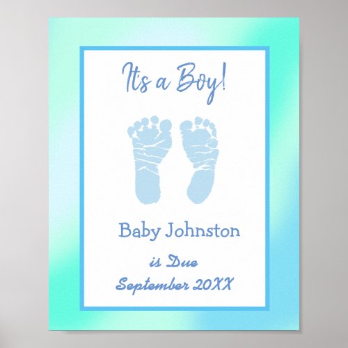 Its a Boy Pregnancy Announcement Poster