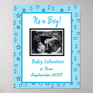 It's a Boy, Pregnancy Announcement Ultrasound Pic Poster