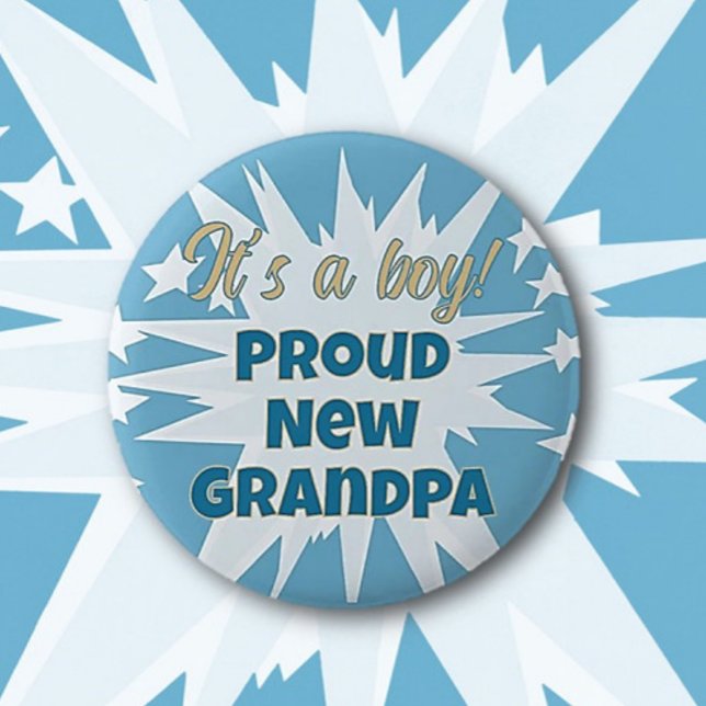It's a boy! Proud Grandpa Button (Creator Uploaded)