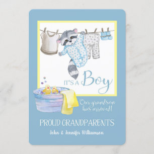 It's a Boy - Proud Grandparents Announcement Clot