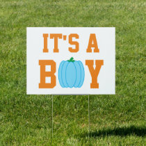 It's A Boy Pumpkin Sign