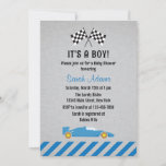 It&#39;s A Boy Race Car Baby Shower Invitation at Zazzle