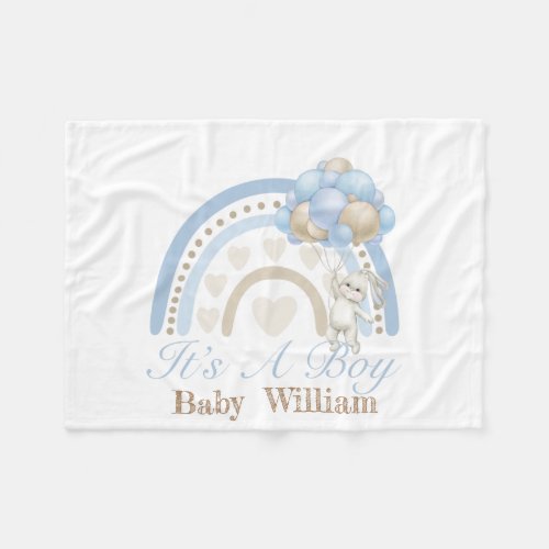 Its a boy rainbow Fleece Blanket