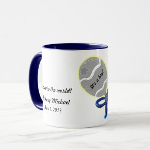 It's a Boy Rattle Welcome to the World CUSTOMIZE Mug