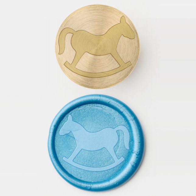 It's a Boy rocking horse wax seal stamp (Stamped)