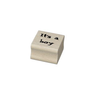 It's a boy rubber stamp
