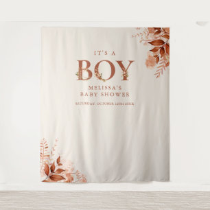 Its A Boy Rustic Fall Baby Shower Photo Prop Tapestry