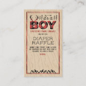 It's A Boy! Rustic Plaid Lumberjack Baby Shower Enclosure Card (Front)