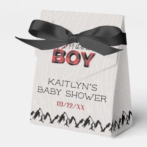 Its A Boy Rustic Plaid Lumberjack Baby Shower Favor Boxes
