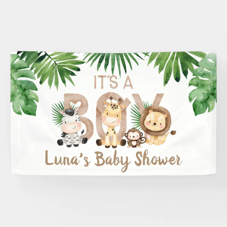 its a boy banner monkeys