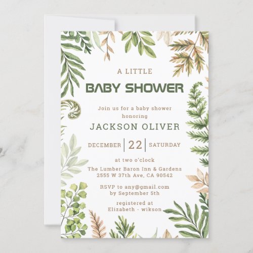 Its a Boy Safari Baby Shower Invitation