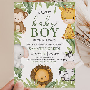 It's a Boy Safari Baby Shower Invitation