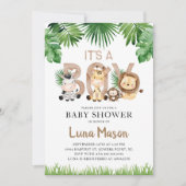 It's a Boy Safari Baby Shower Invitation (Front)
