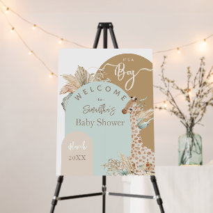 It's a boy Safari Theme Girafe Baby Shower welcome Foam Board