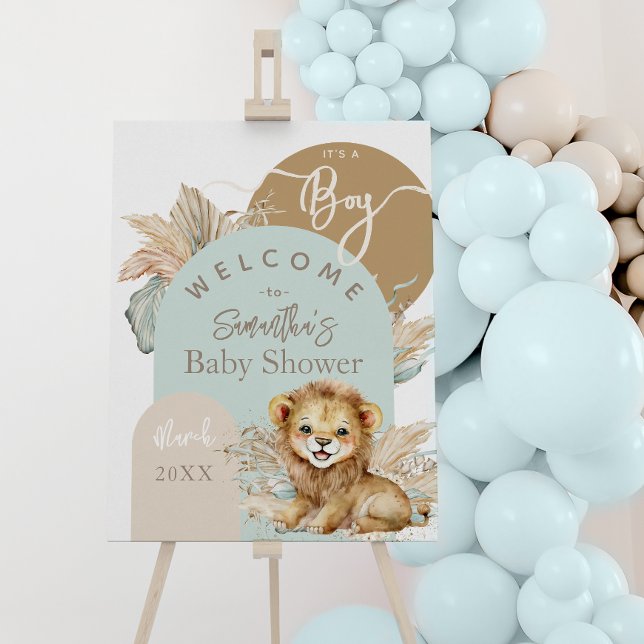 It's a boy Safari Theme Lion Baby Shower welcome Foam Board (Creator Uploaded)