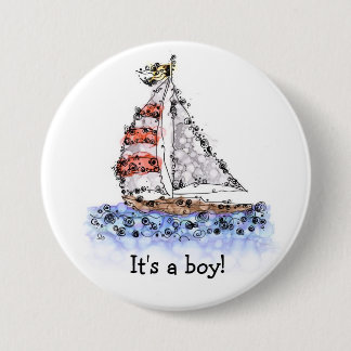It's a boy! Sailboat Pin
