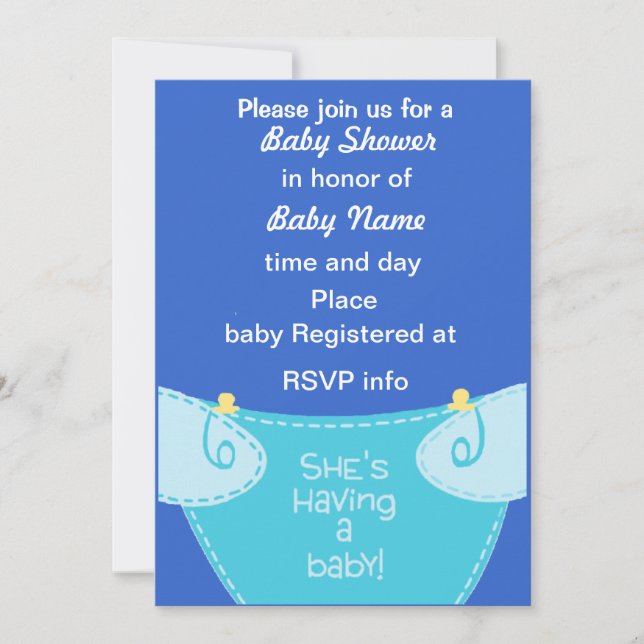 It's a Boy: Save The Date Baby Shower Invitation (Front)