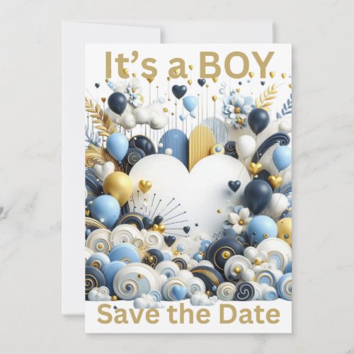 Its a BOY save the date Invitation