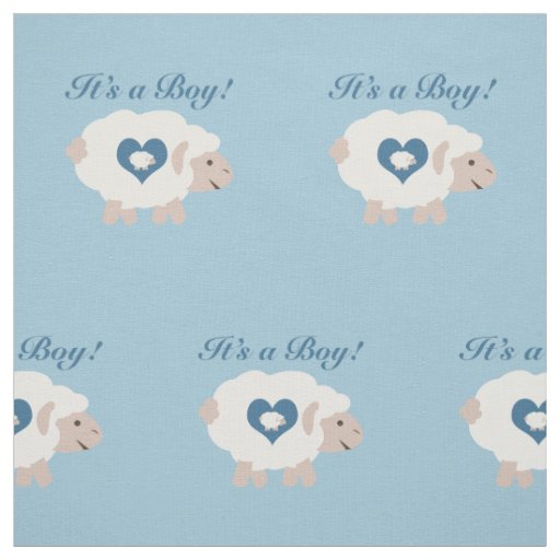 It's a boy! Sheep Fabric