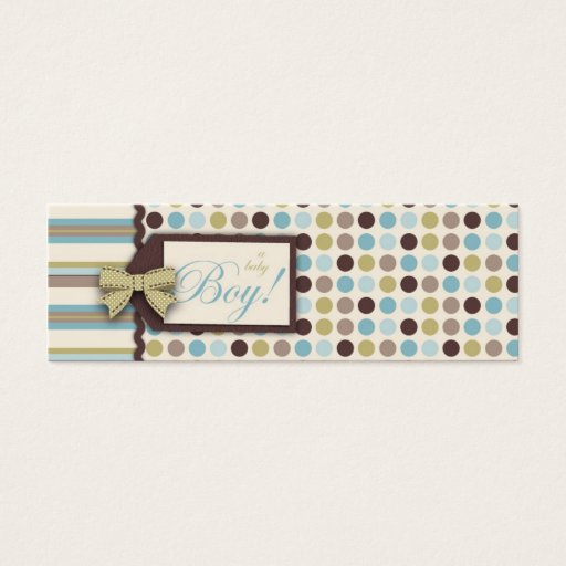 Customizable It's a Boy! Skinny Gift Tag Business Card
