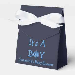 It's A Boy Snowflake Favor Boxes