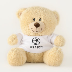 It's a boy soccer ball teddy bear for new baby