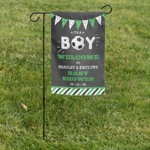 Its A Boy Soccer Themed Baby Shower Welcome Garden Flag