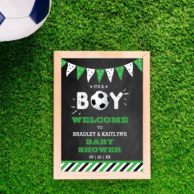 It's A Boy! Soccer Themed Baby Shower Welcome Poster (Creator Uploaded)