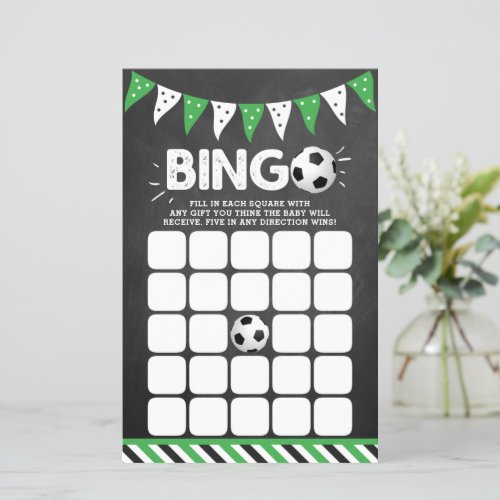 Its A Boy Soccer Themed Co_ed Baby Shower Bingo