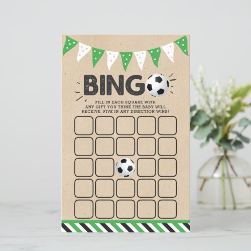 Its A Boy Soccer Themed Co_ed Baby Shower Bingo