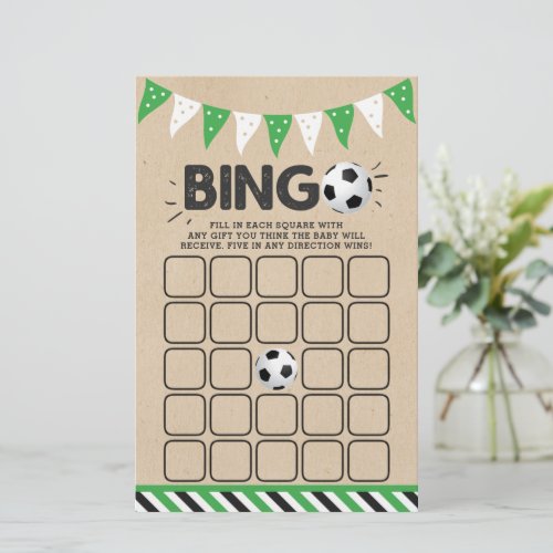 Its A Boy Soccer Themed Co_ed Baby Shower Bingo