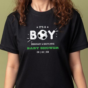 It's A Boy! Soccer Themed Co-ed Baby Shower T-Shirt