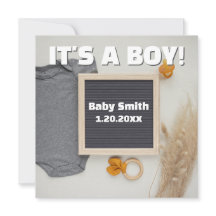 It's A Boy Social Media, flat lay boho Pregnancy