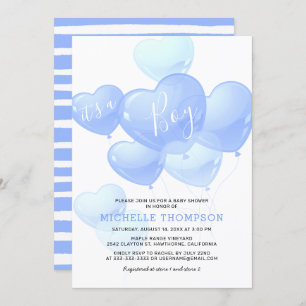 It's a Boy Soft Blue Baby Shower Invitation