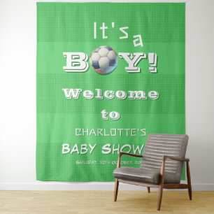 It's a Boy! Sport Football Baby Shower Backdrop