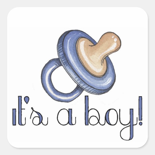 It's a Boy! Square Sticker (Front)